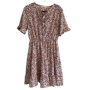 Y2K Kirundo Womens Med Short Sleeve Mini Dress Cottagecore Dainty Feminine Fairy